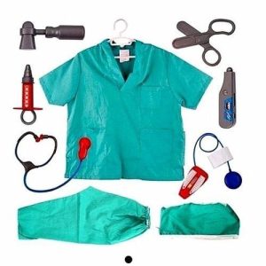 Kids Surgeon Costume Set – Realistic Medical Role Play Outfit (Small, Medium, Large)