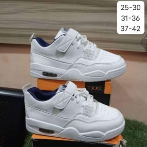 Unisex White Canvas Shoes (Sizes 19-42) - Classic & Versatile