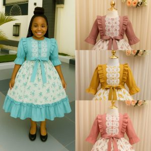 Flowered Gown for Girls