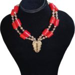 Two - layer Glass bead necklace N7000