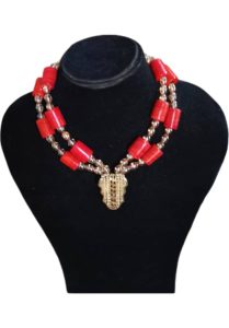 Two - layer Glass bead necklace N7000