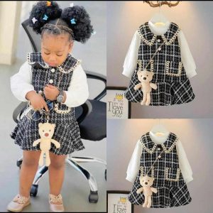 Girls 2pcs set, gown and top 1-3 years